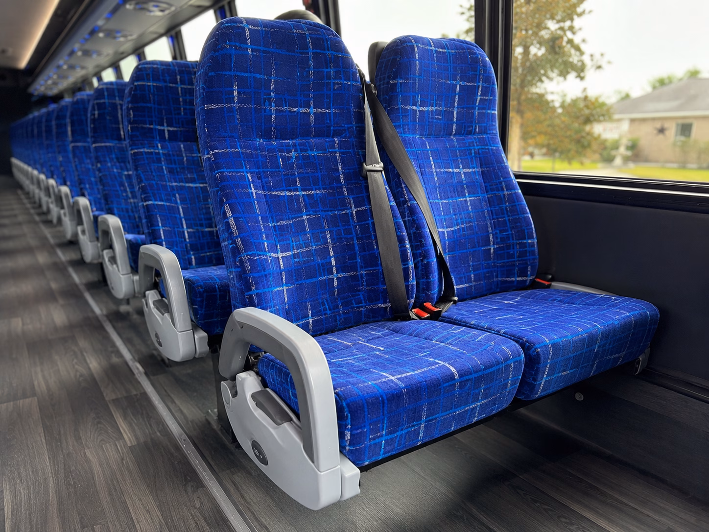 huntington park charter bus rental interior