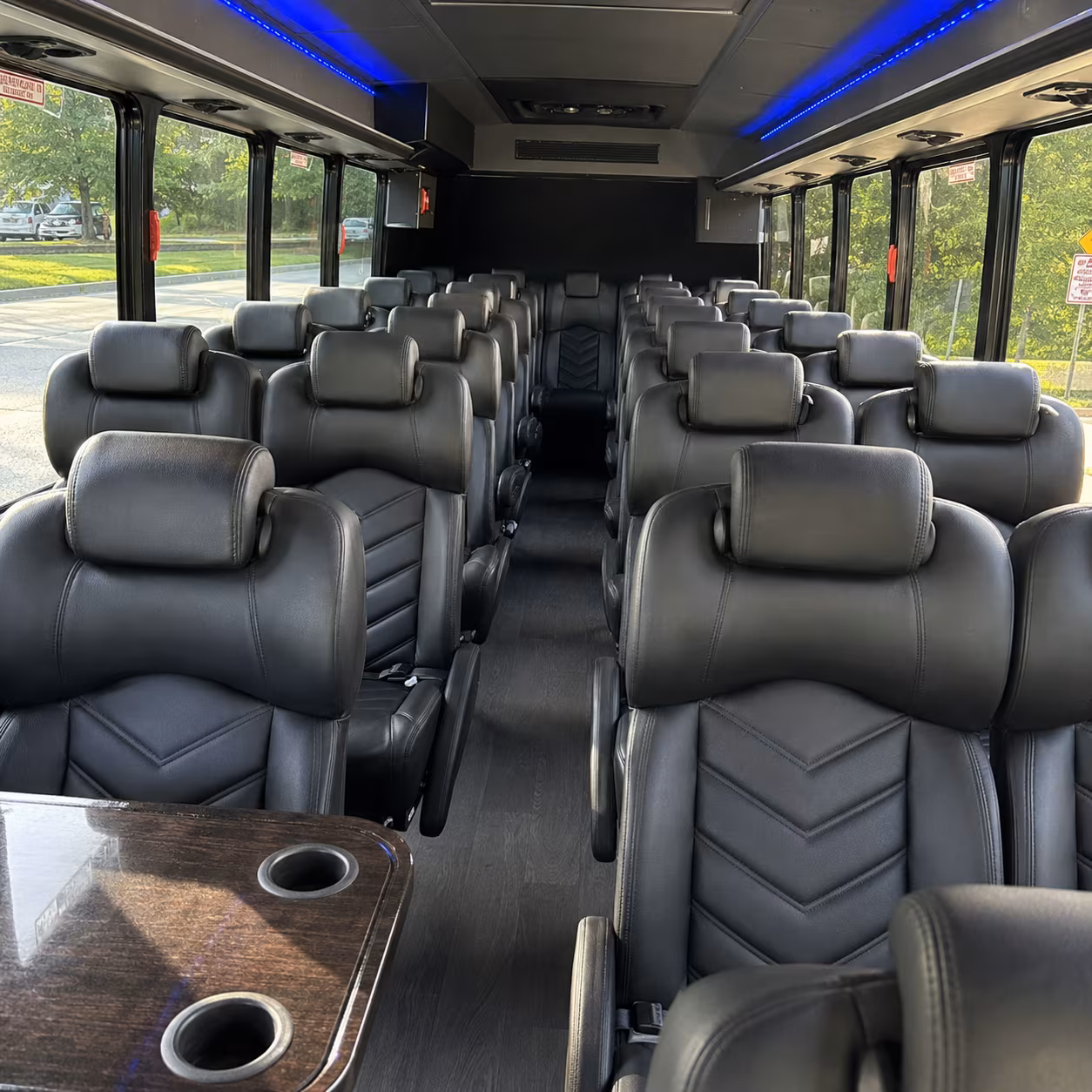 south gate private event transportation onboard seating