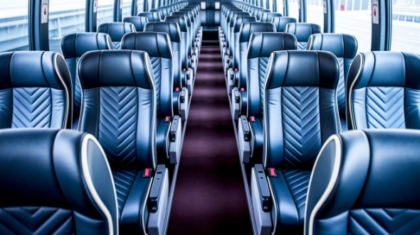 50 passenger charter bus inside inglewood
