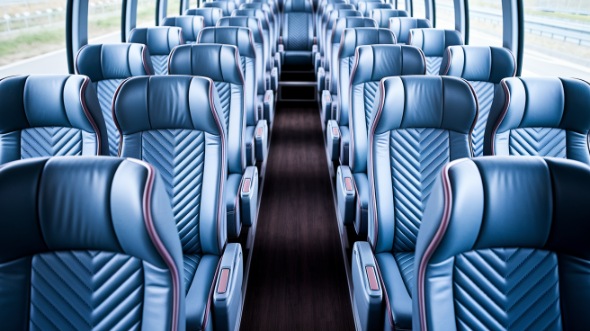 south gate 50 passenger charter bus interior