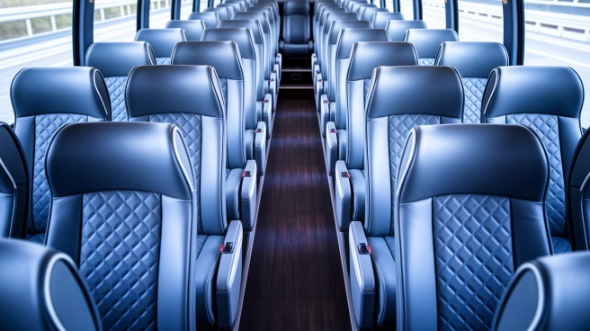 south gate 55 passenger charter bus interior
